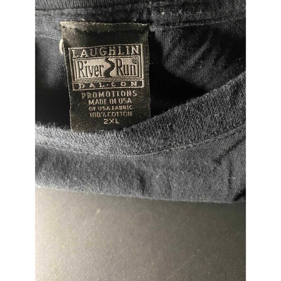 Laughlin River Run 28th Anniversary T-Shirt Motorcycle Black Mens 2XL Tee Biker - Picture 4 of 6